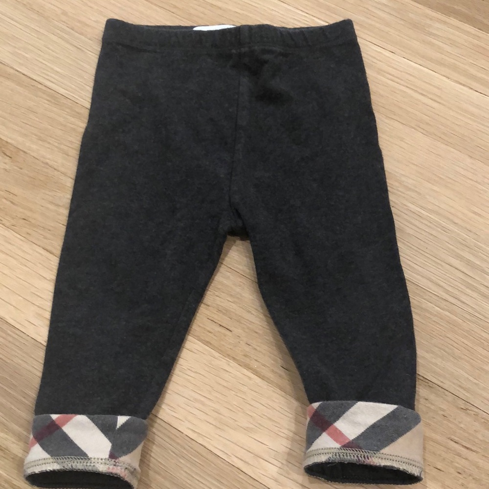 Burberry kids leggings with gray check pattern